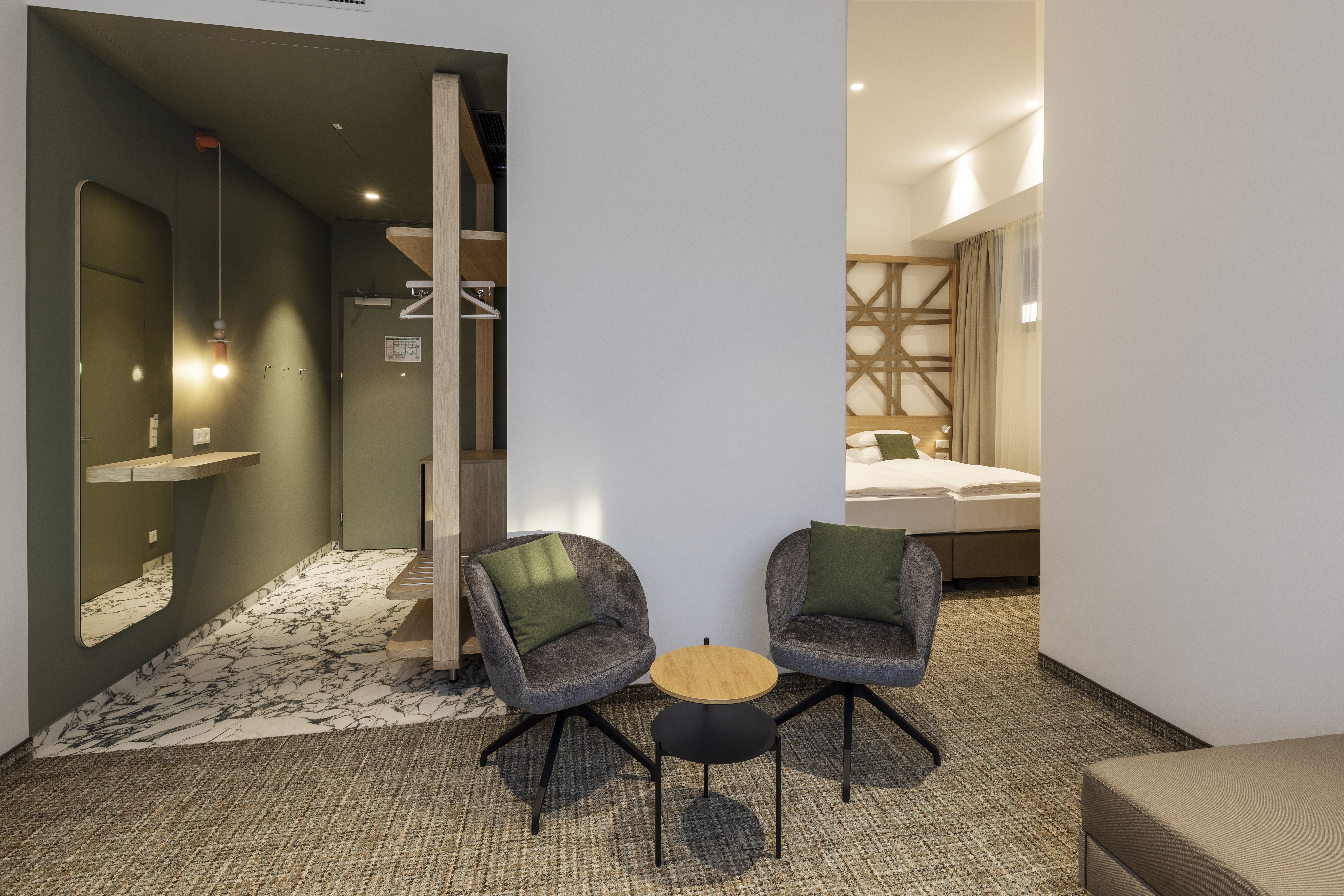 Interface World Woven - WW895 carpet tile in hotel