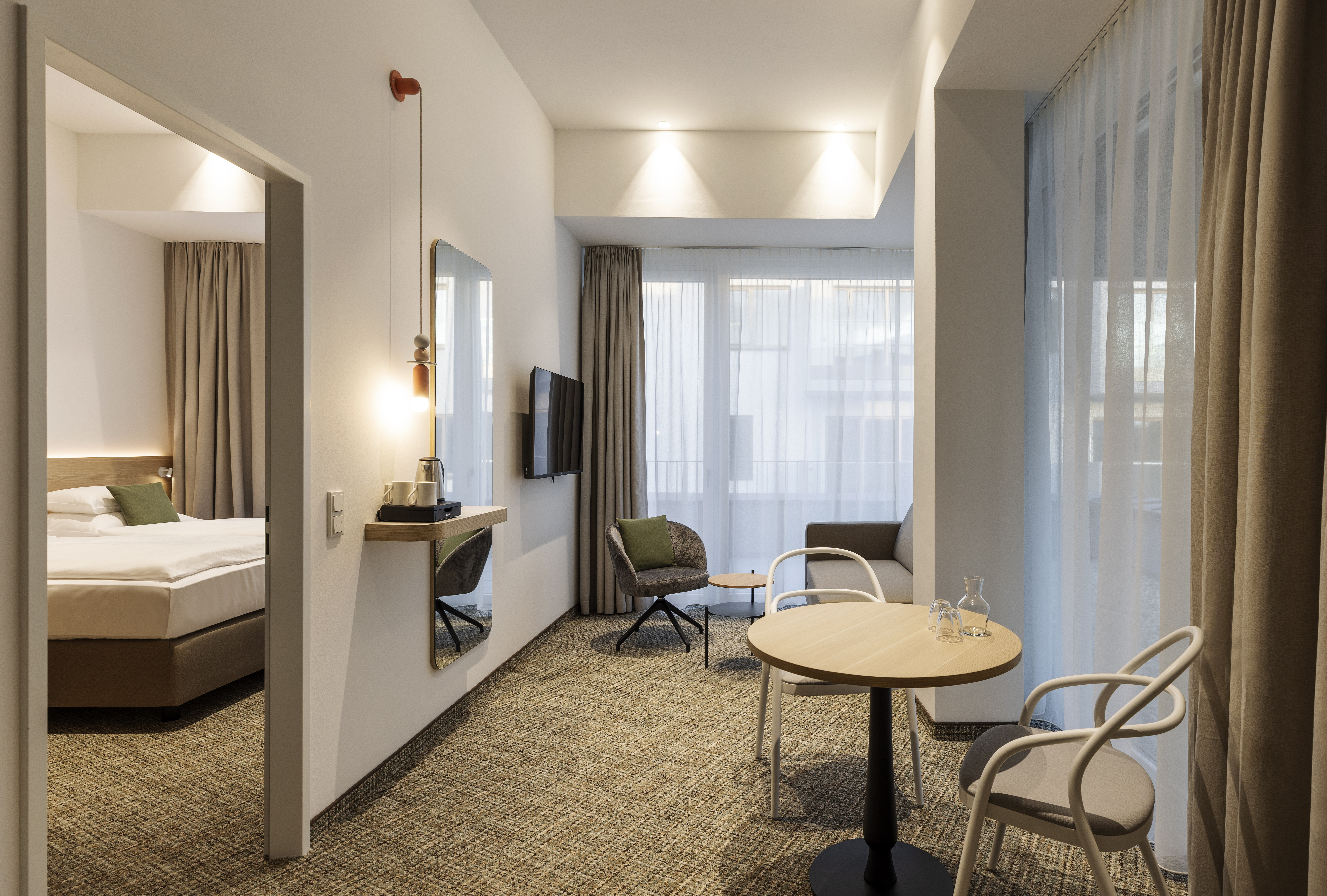 Interface World Woven - WW895 carpet tile in hotel