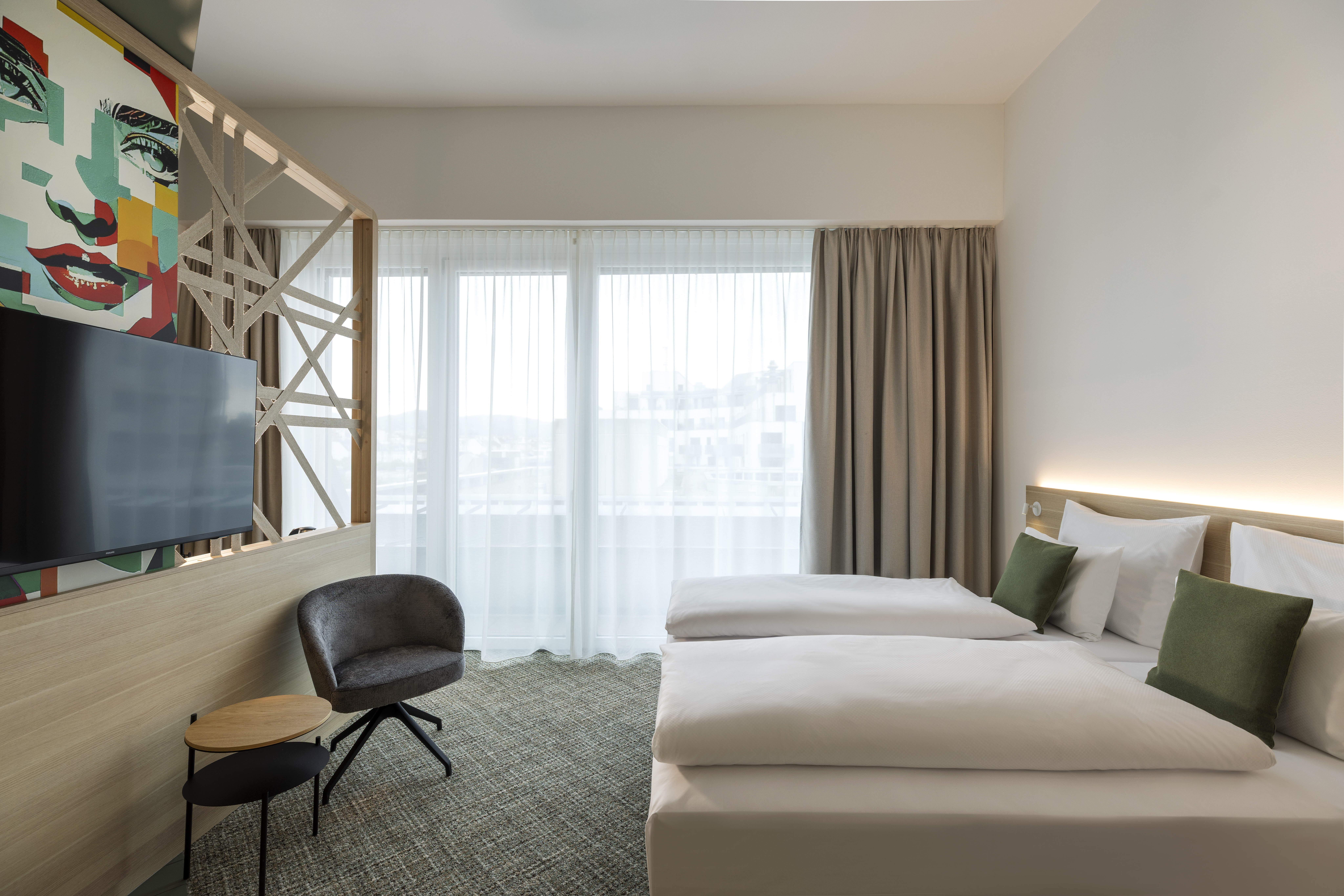 Interface World Woven - WW895 carpet tile in hotel